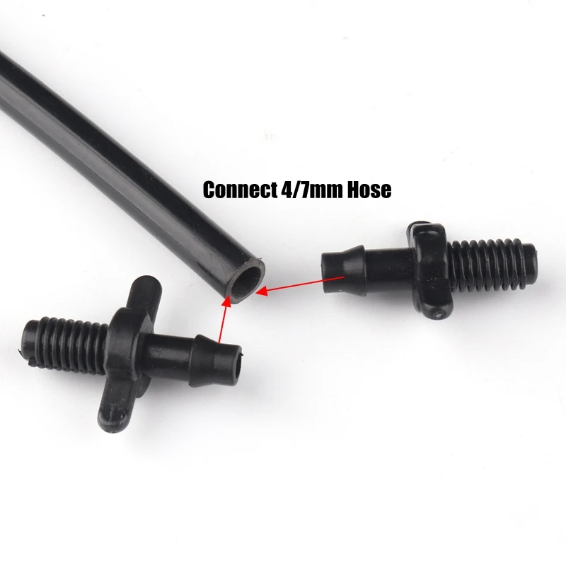 Разъемы для шлангов 1000 шт. 4/7 мм 6 резьба теплица капельное орошение соединения
