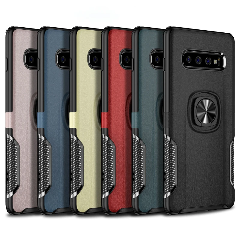 

Magnetic Metal Ring Cases For Samsung Galaxy S10 Plus S10E S9 S8 Note 9 8 Shockproof Stand Cover sFor Samsung S10Plus Case Note9