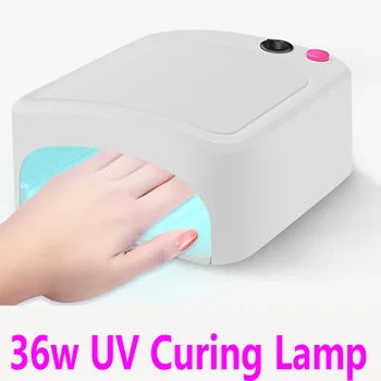 

36w UV Gel Dryer UV Lamp Curing Nail Art Machine Gel Polish Drier 3 UV Tubes Treatment Mini Nail Tools JD818 365nm EU Plug Salon