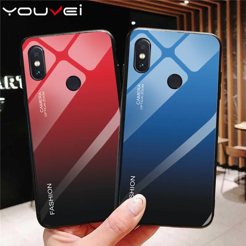 Чехол из закаленного стекла YOUVEI с градиентом для Xiaomi Mi8 Mi 8 SE чехол Lite |