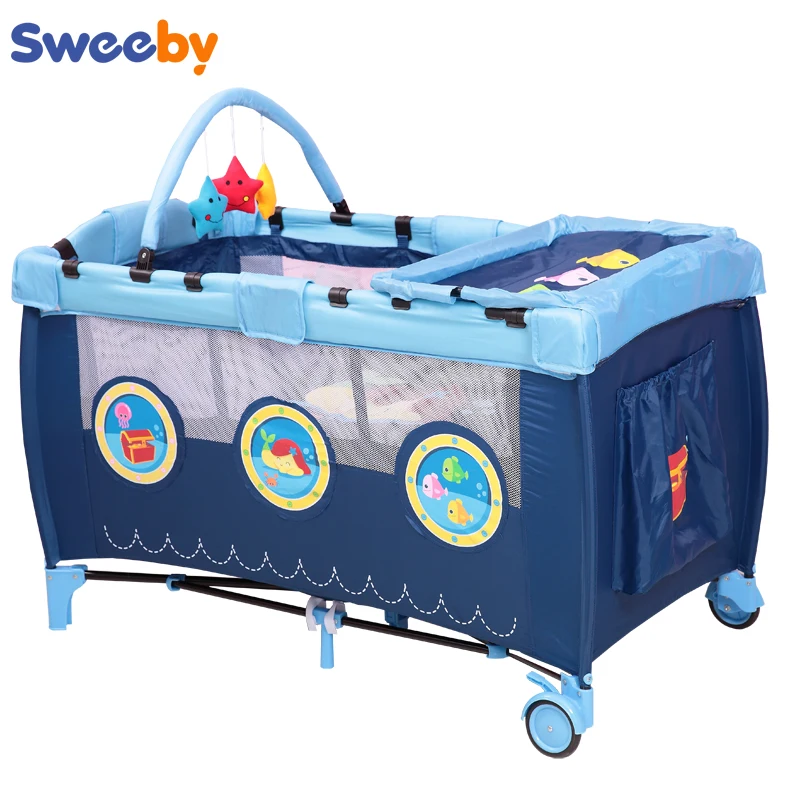 Экологичная многофункциональная складная детская кроватка для младенцев портативная игровая кровать с забором
