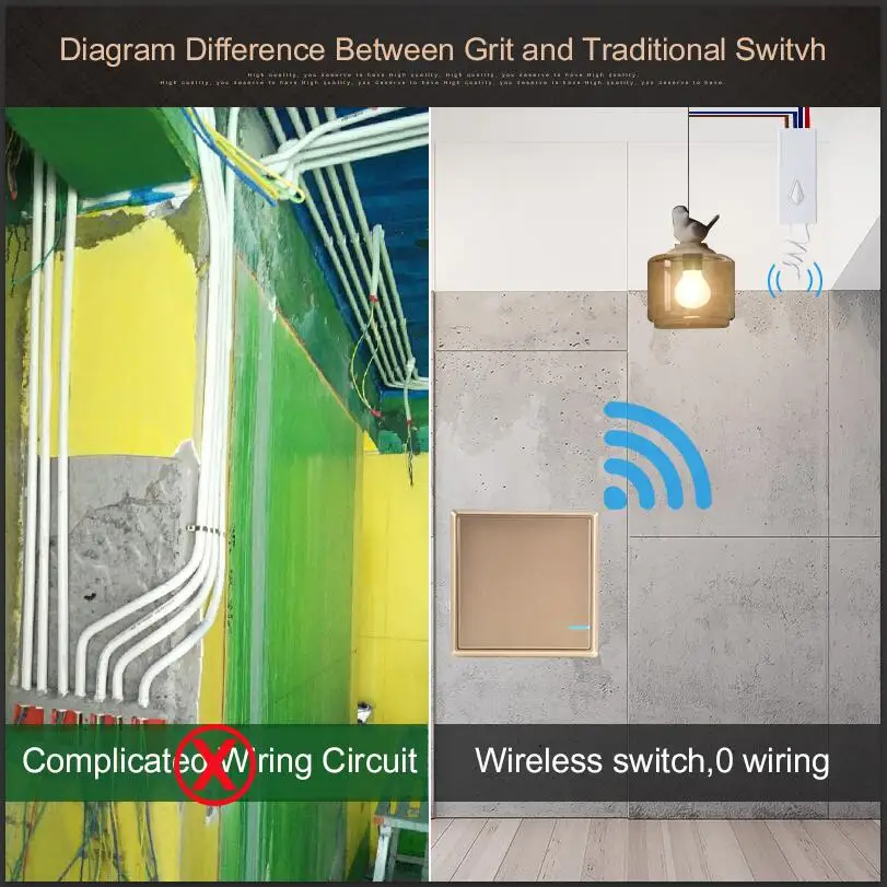  Wireless Light Switch Waterproof Remote Light Switches 110V 220V - No Wiring Remote Control Ceiling - 32866552370