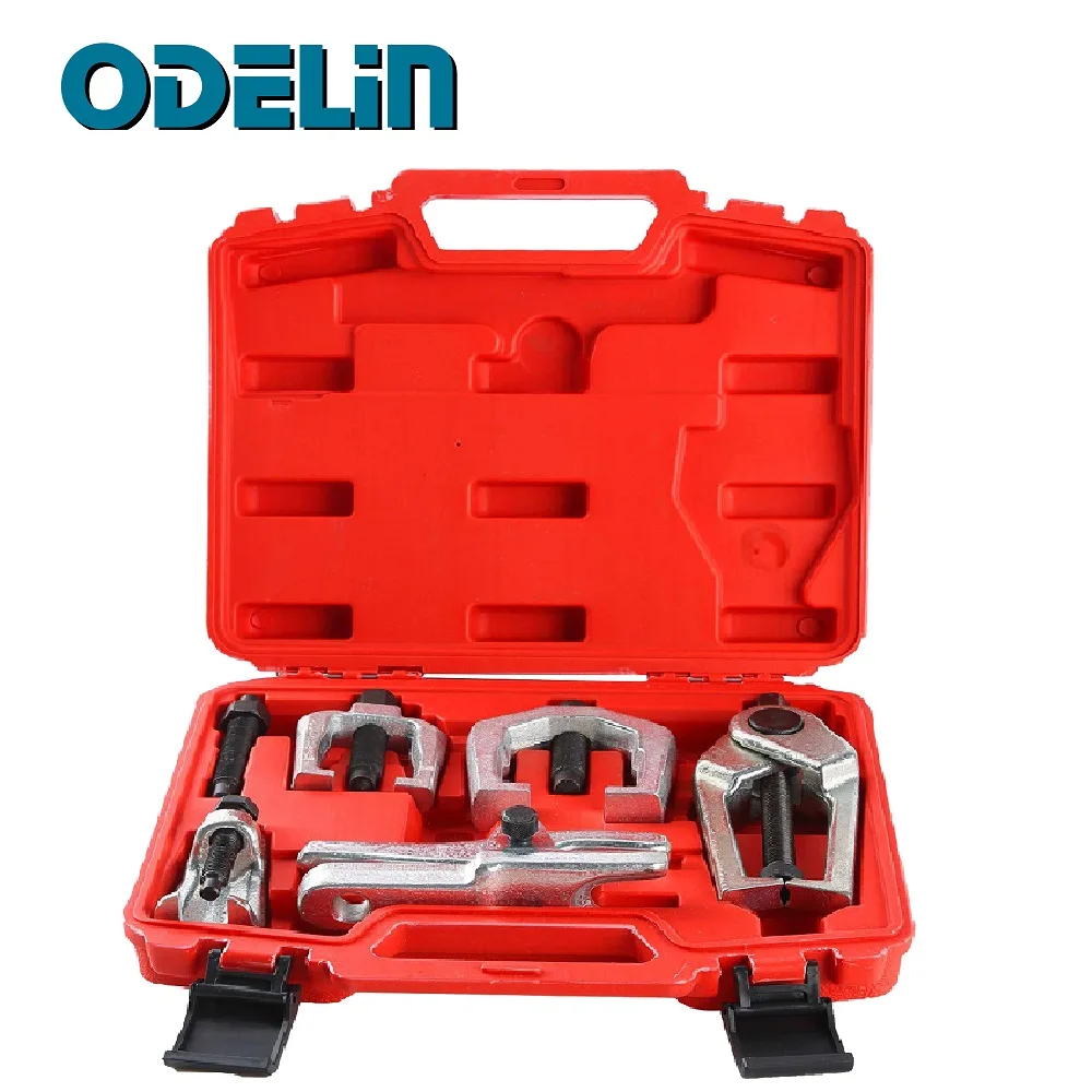 5 Pc Ball Joint Separator Tie Rod End Kit Pitman Arm Puller Auto Tool Set Remover afbeelding