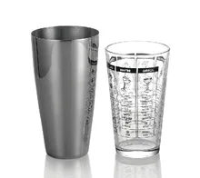 Heißer Verkauf Praktischen 2 stücke Edelstahl Cocktail Shaker Mixer Trinken Barkeeper Kit Bars Set Werkzeuge Boston Shaker Freies verschiffen
