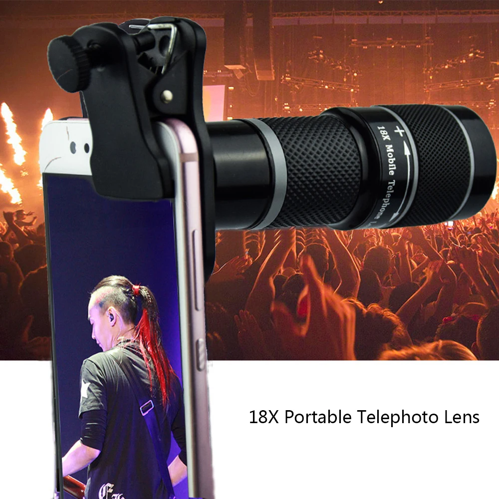 18X телескоп зум объектив мобильного телефона для Apple iPhone 7 Plus смартфонов samsung универсальный зажим Telefon камеры линзы со штативом Стенд