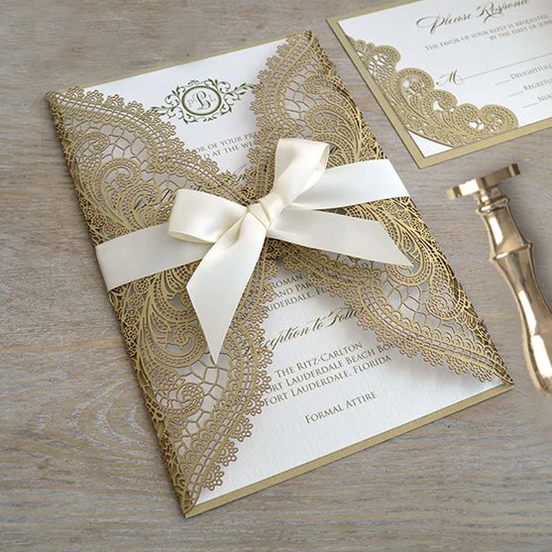 Elegant Laser Cut Invitation