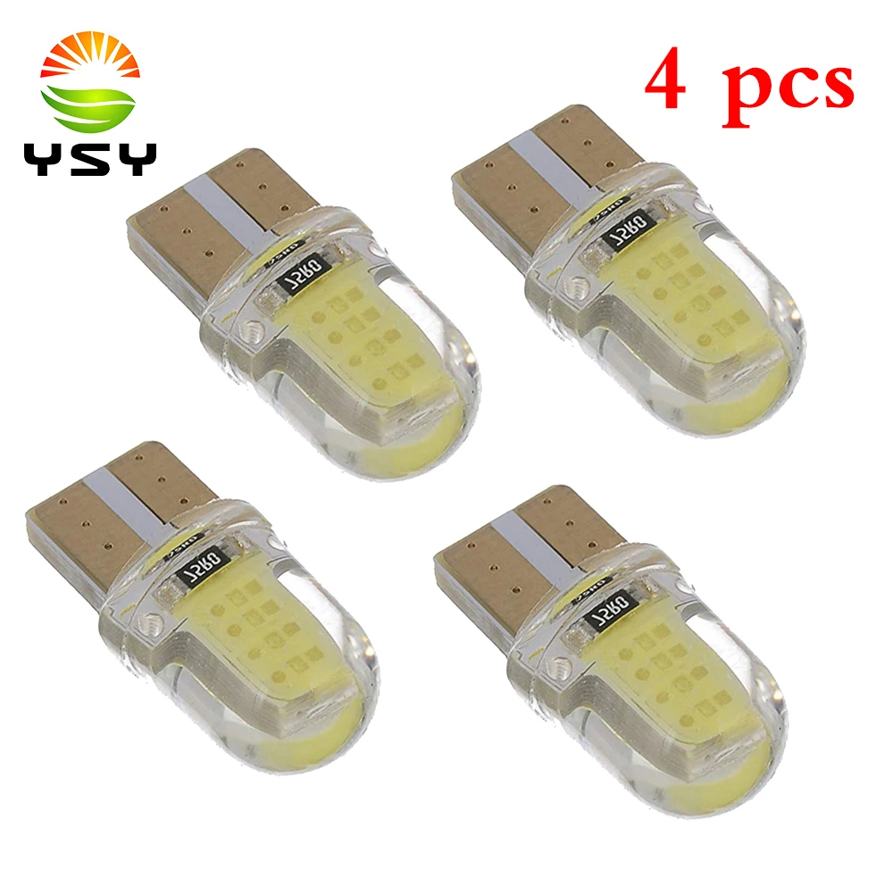 YSY 4 шт. T10 светодиодный W5W 194 168 COB 8SMD фонарь для парковки авто Клинообразная лампа