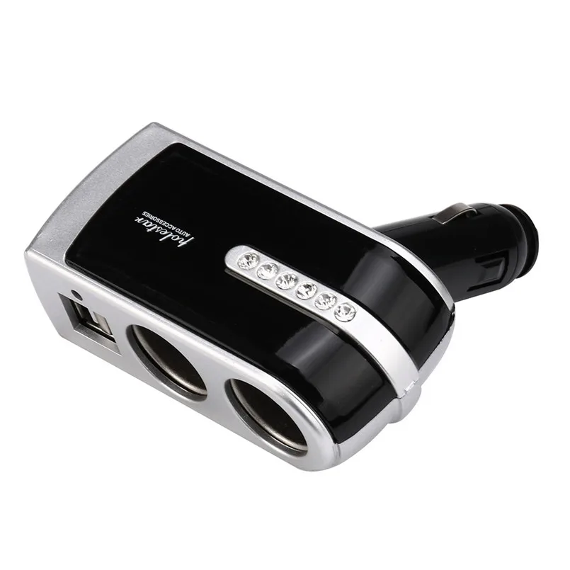Универсальный 12 V-24 V пробки прикуривателя адаптер USB Зарядные устройства для автомобиля устройство для автомобиля с двумя портами USB Зарядное устройство устройство для автомобиля с двумя портами USB Зарядное устройство авто-Стайлинг