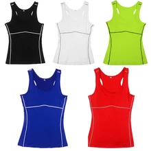 6 Colors Breathable S-XXL Women’s Athletic Sport Workout Vest Racer Back Gym Tee Shirt Top