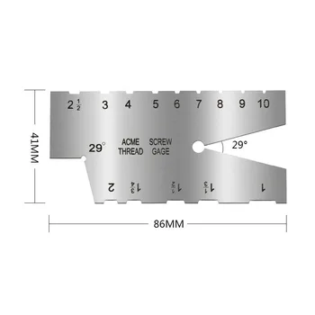 

29 Degree Screw Thread Gauge Grinding Stainless Steel Welding Feeler Gage Tool