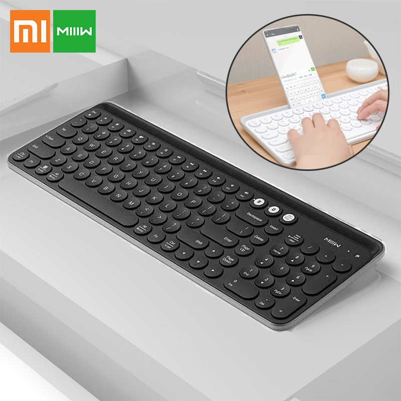 

Original Xiaomi MIIIW Bluetooth Dual Mode Keyboard MWBK01 104 Keys 2.4GHz Multi system Compatible MI Wireless Portable Keyboard