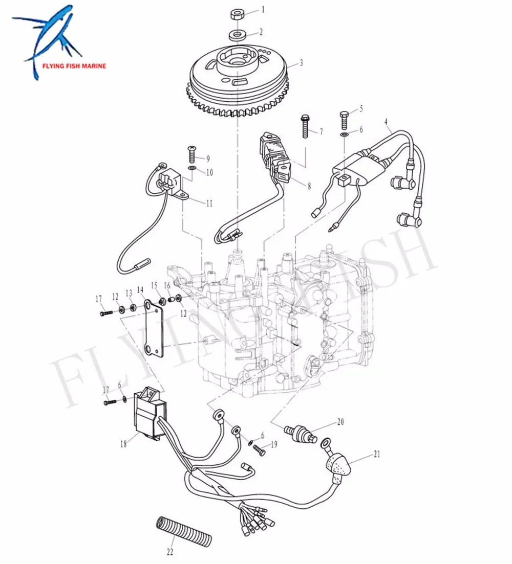 

3V1-06040-0 3V1060400M Ignition Coil For Tohatsu Nissan Outboard Engine MFS8 MFS9.8 NSF8 NSF9.8 4-Stroke