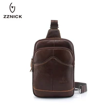 ZZNICK новая коровья кожа мужская нагрудная сумка с натуральная кожа Повседневная Мужская поясная сумка для моды мужские кожаные нагрудные сумки