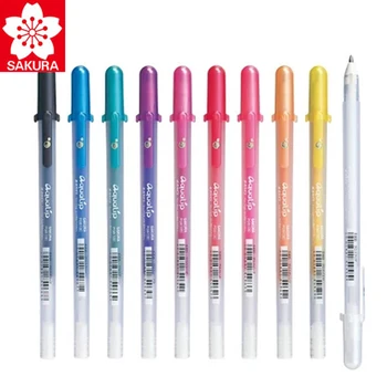 

5pcs Japan Sakura PGB-100 3D Gloss Color Pen Aqualip Write on glass/finger nail Glitter for DIY Creative Stationery