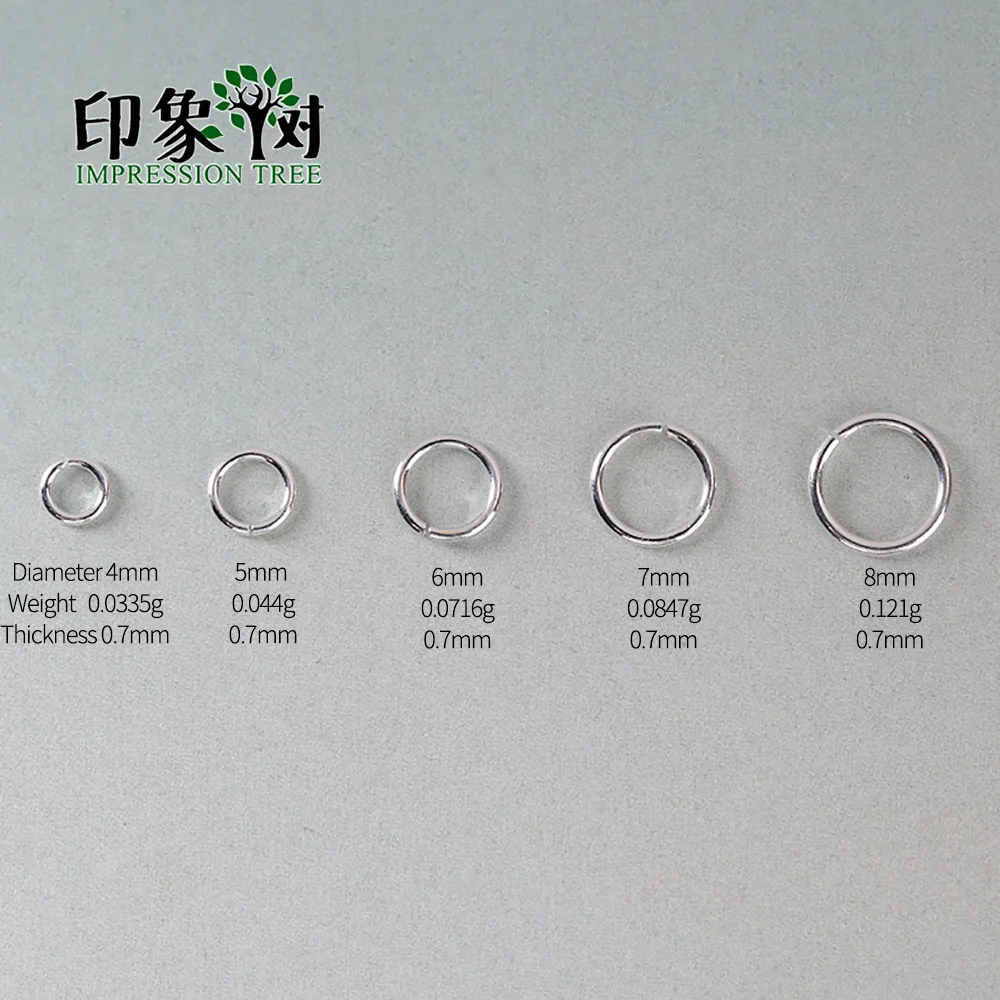 Packet of 5 Solid Sterling Silver Heavy 6mm Jump Rings