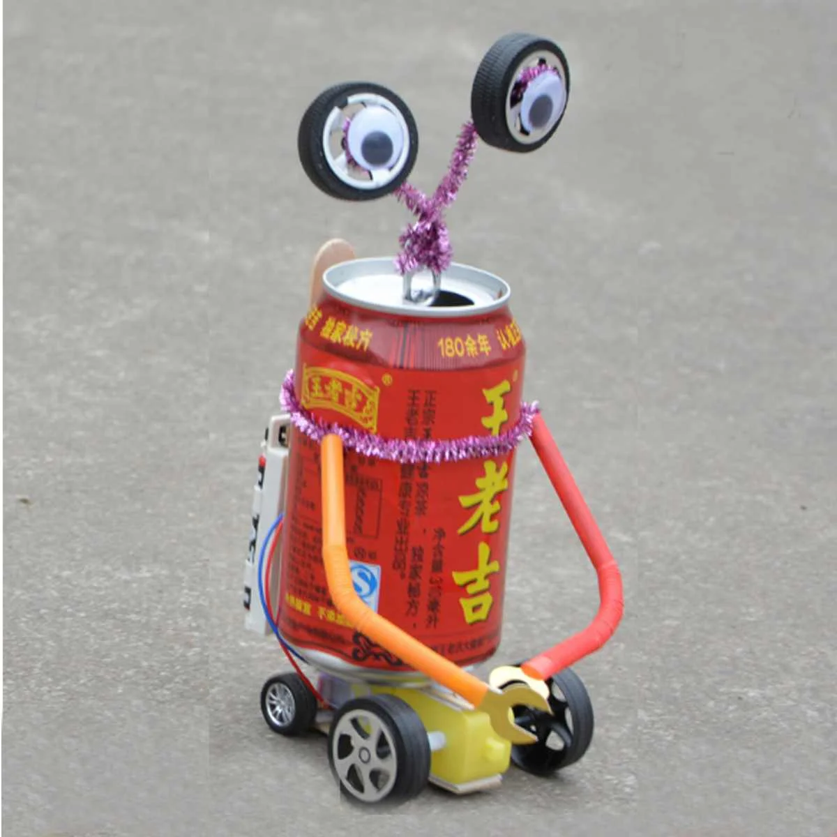 Жестяная Банка робот строительный Набор DIY зеленый эко Робот Дети изобретения, модели-роботы, игрушки для дома, металлические банки, модель, наборы инструментов