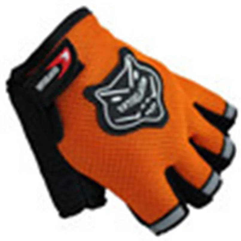 Велосипедные перчатки летние сетчатые велосипедные перчатки для пеших прогулок на полпальца велосипедные полукороткие перчатки для езды на велосипеде#2h21 - Цвет: Оранжевый