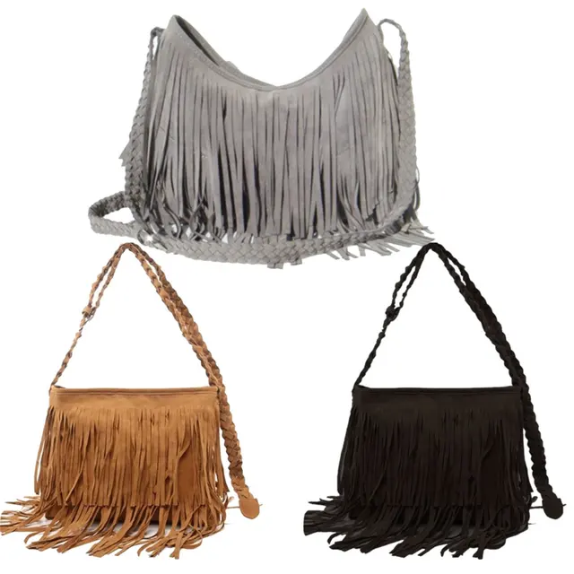 2017 Fashion Women S Suede Weave Tassel Shoulder Bag Messenger 2017 Fashion Women S Suede Weave Tassel Shoulder Bag Messenger Fringe Handbags L9