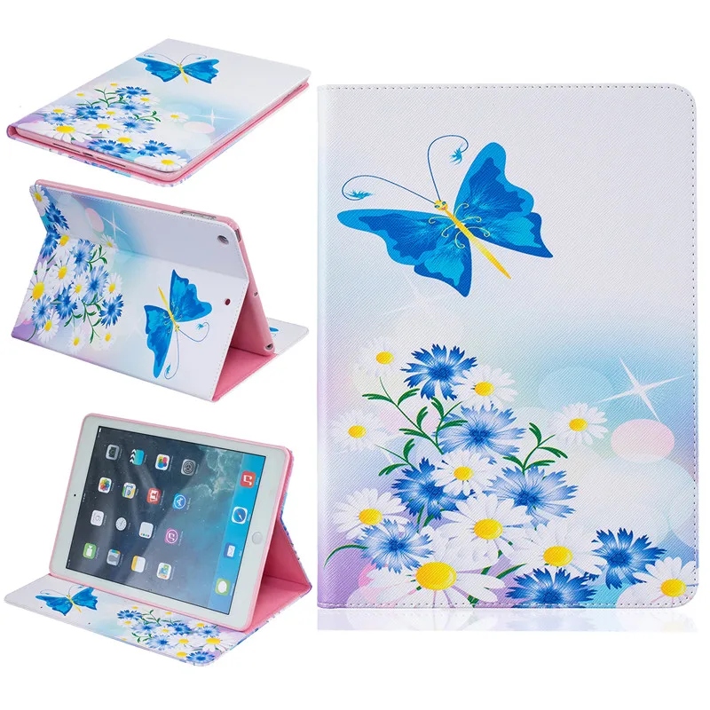 Cute Bear Case PU Leather For Ipad Air Case Butterfly Flower Stand Tablet Cover 9.7 Inch Wallet Fip For Apple Ipad Air 1 Cover (56)
