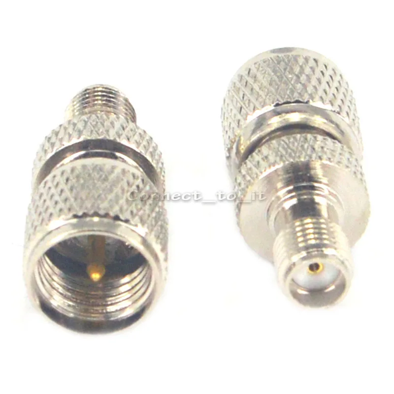 

2 Pieces RF SMA to UHF Adapter Connector SMA Female to MINI UHF Male Nickelplated Straight Coaxial Adapter