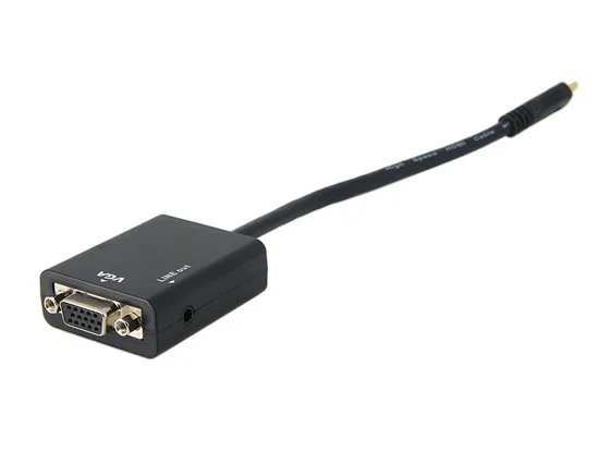 Мини HDMI штекер VGA с аудио HDCable конвертер адаптер 1080P и портативный цифровой-miniHDMI-VGA Конверсионный кабель для ПК