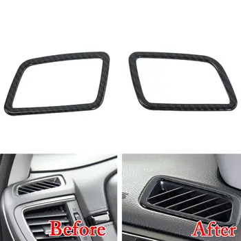 

For Honda CRV CR-V 2017 2pcs Car Dashboard Air AC Condition Vent Outlet Trim Carbon Filber Color/Silver Decorative Accessories