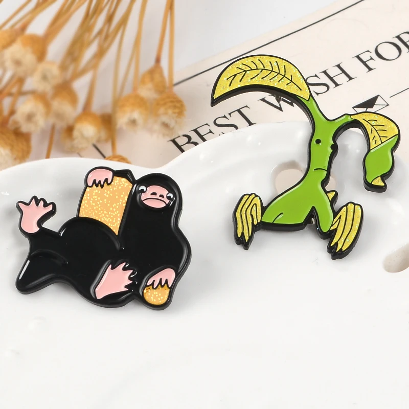 Qihe ювелирные изделия Niffler Pin Pickett котелок булавка Фантастические звери Броши фильм ювелирные изделия волшебник, магия книга любовник подарки