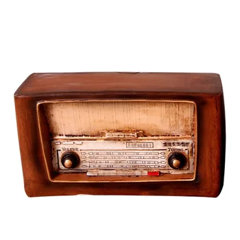 

European Vintage Retro Radio Shape Desktop Figurine Ornament Home Decoration Desk Decor Vintage Home Decoration Accessories