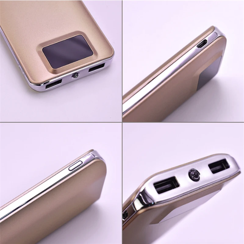 Самая низкая цена банк питания 10000mah Портативный внешний аккумулятор зарядное устройство двойной USB 18650 банк питания для iPhone X 8 7 samsung