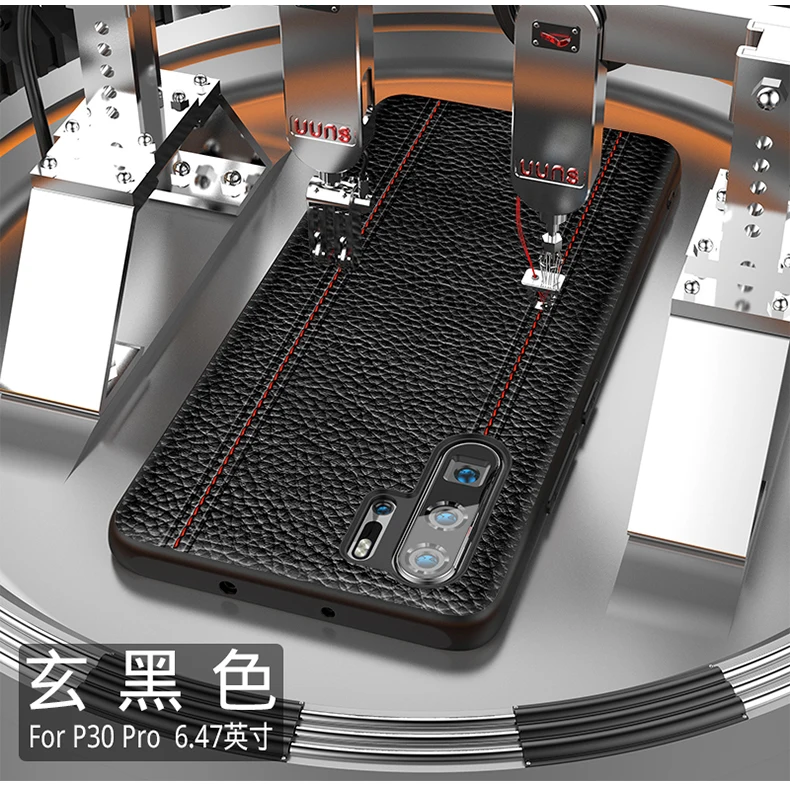 

Genuine Leather Luxury Case For Huawei P30 PRO P30 P30PRO Cowhide Full Protective Cover Support adsorption magnet