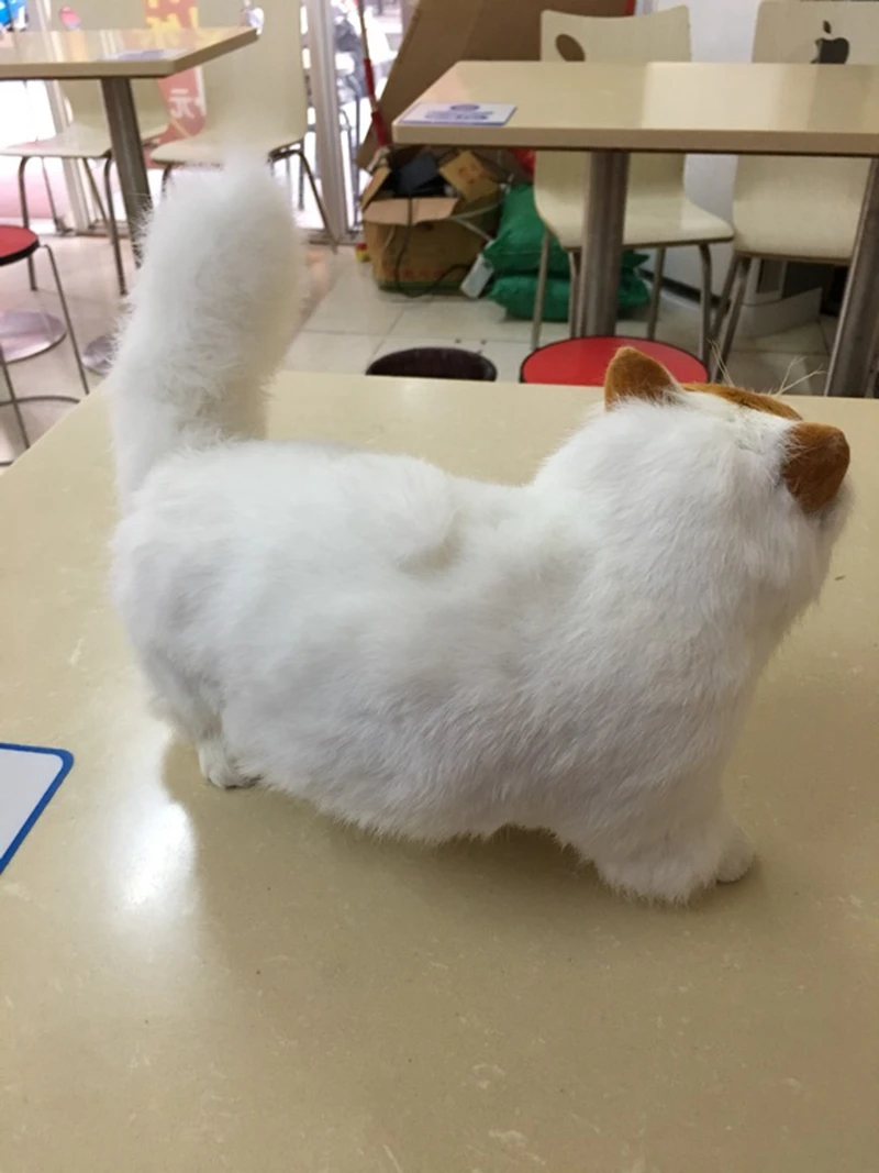 Dorimytrader lifelike cuddly animal cat plush toy realistic animals pet cats toy decoration gift 35 x 20cm DY80020 (17)