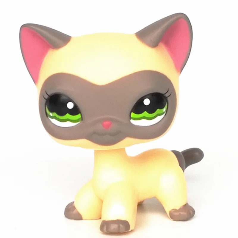 37 rare pet shop lps standing little short hair cat pink#2291 grey#5 black#994 old original pet toys kitten free shipping - Цвет: 37
