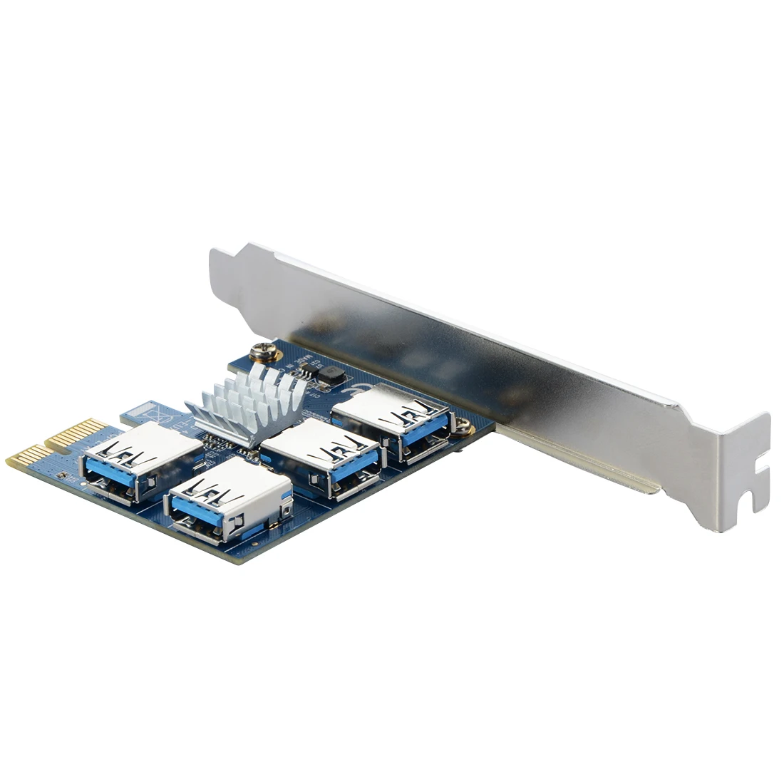 

New 4 Slots PCI-E 1 to 4 PCI Express 16X Slot External Riser Card Adapter Board P15