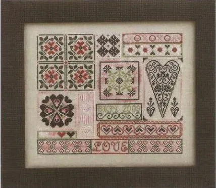 

Fishxx Cross-Stitch A1730 cartoon heart of simple but elegant]Imports of flax,printing,14CT,