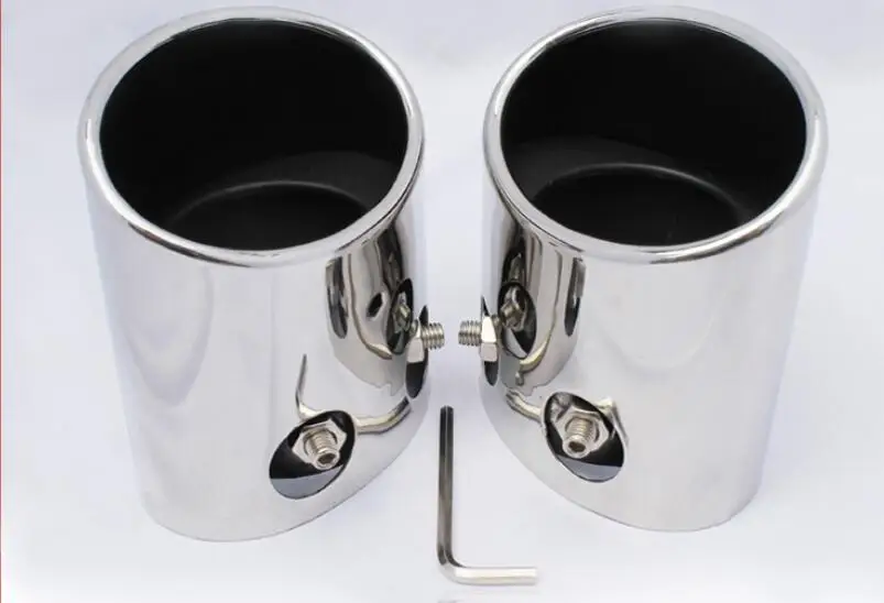 Stainless Steel Pipe Exhaust Muffler Tip 2pcs For Subaru Forester 2009-2012 stylish stainless steel car exhaust pipe muffler tip for benz 320 350 500