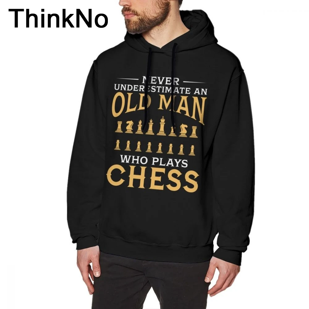 

Never Underestimate An Old Man Who Plays Chess Long Sleeve For Man Stylish sweatshirt Round Neck Big Size