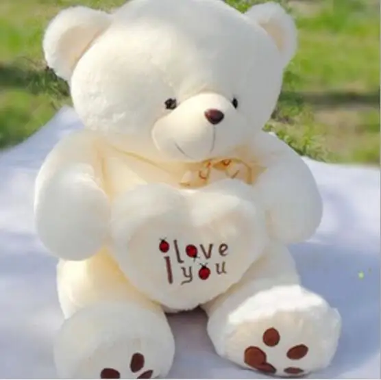 50cm Stuffed Plush Toy Holding I Love You Heart Big Plush Teddy Bear