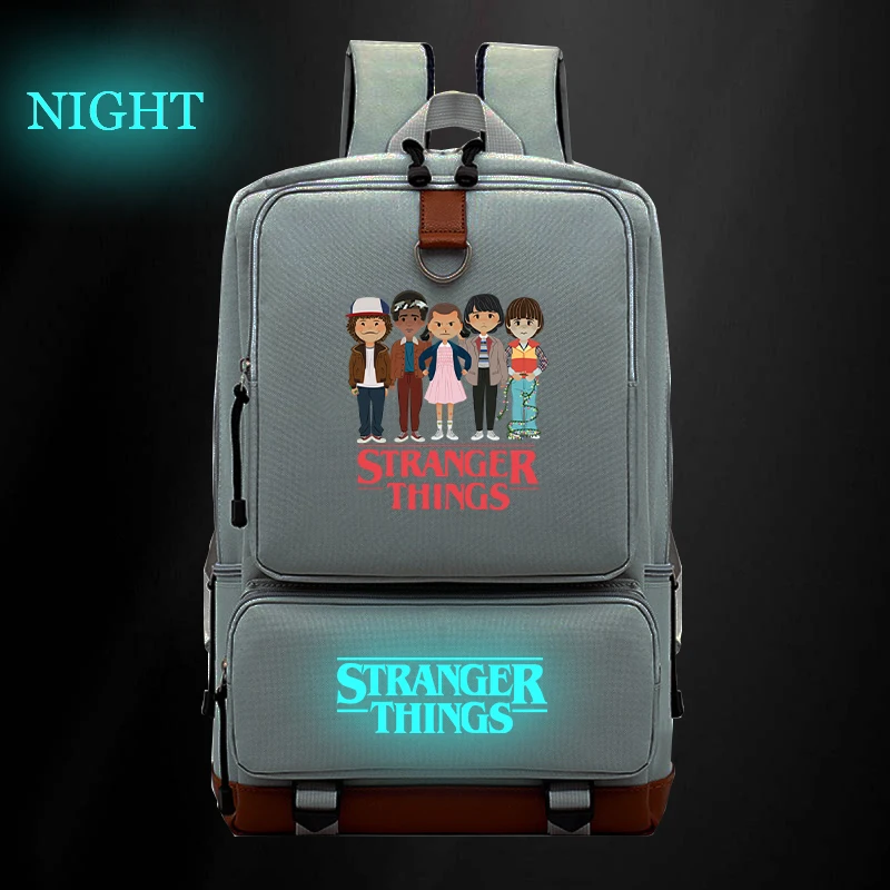 

Cool Stranger Things Luminous Backpack Students Boys Girls Bags Fashion Casual High Quality Rucksack Mens Women Travel Mochila