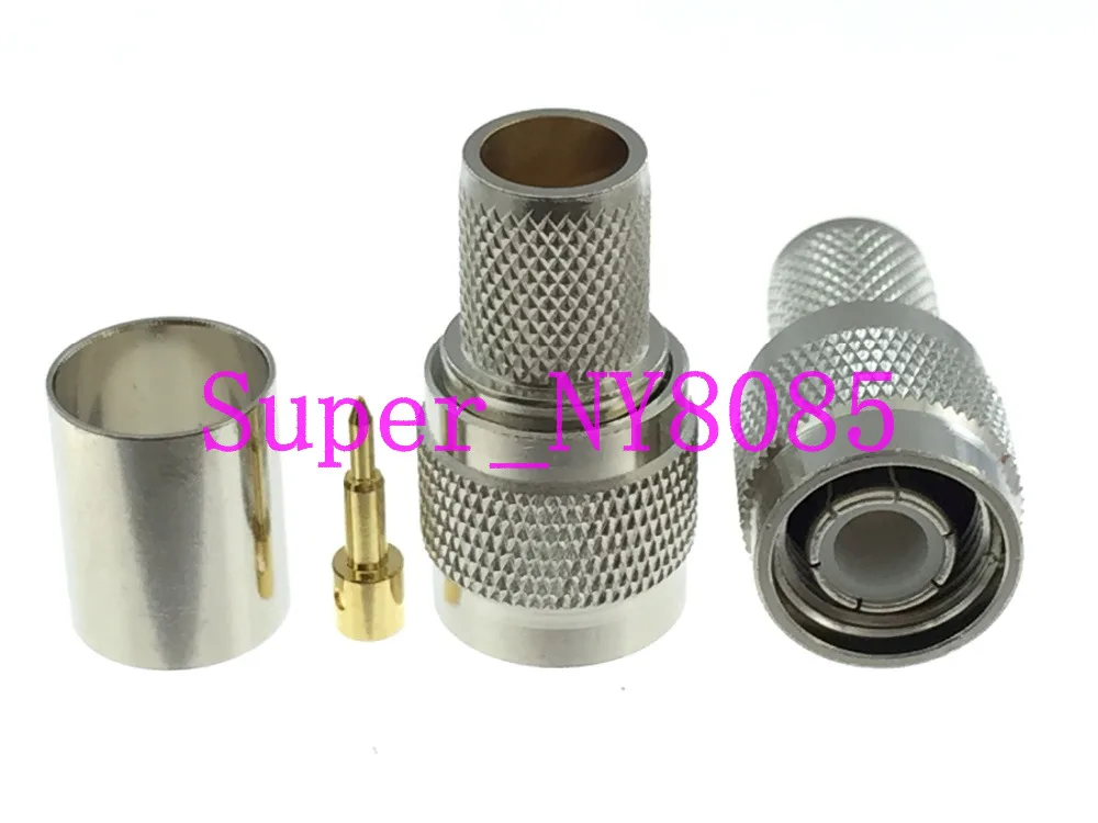 

Connector TNC male plug crimp RG8 RG213 LMR400 RG214 cable straight