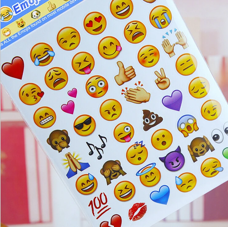8pieces lots expression containing 280 Emoji stickers affixed to face Expression of stickers Diary smiling face
