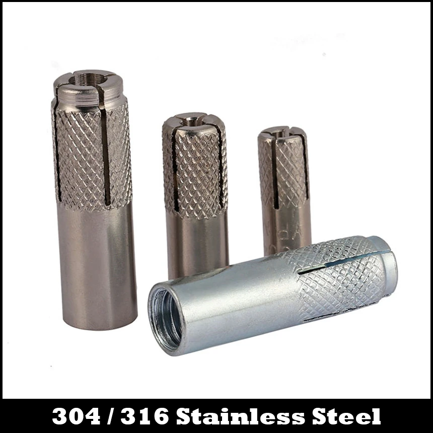 NO-LOGO Durable M6/M8/M1080 Expansion Screw 304 Stainless Steel Expansion Bolt for Subway Home Decoration Fasteners Assortment Kit Size : M6x80mm 