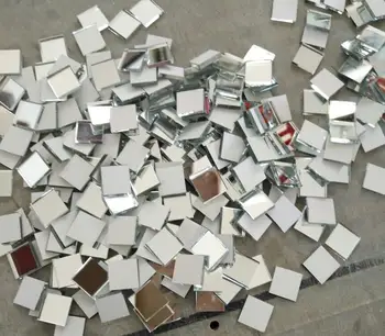 

1x1cm Small Glass Square Craft Mirrors Bulk 200 Pieces Mosaic Tiles