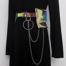 GETSRING поясная сумка сумки для Для женщин Для женщин талии сумка поясная сумка Лазерная цепь прозрачный Для женщин Сумки