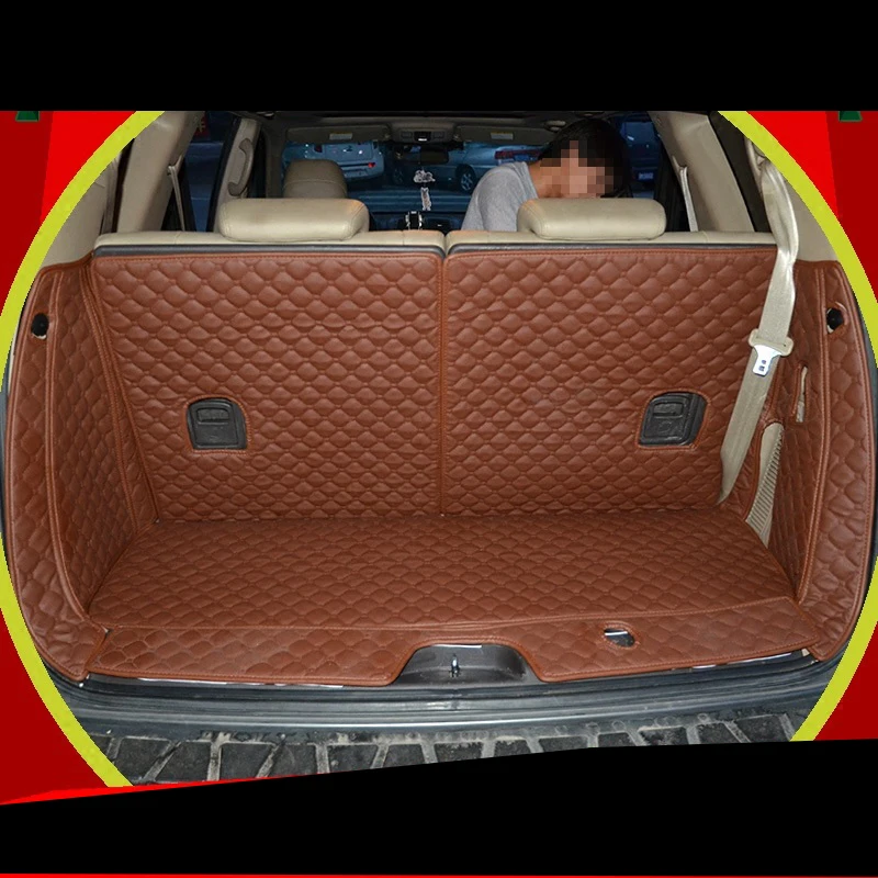 fiber leather car trunk mat for kia mohave 2009 2010 2011 2012 2013 kia Borrego car accessories