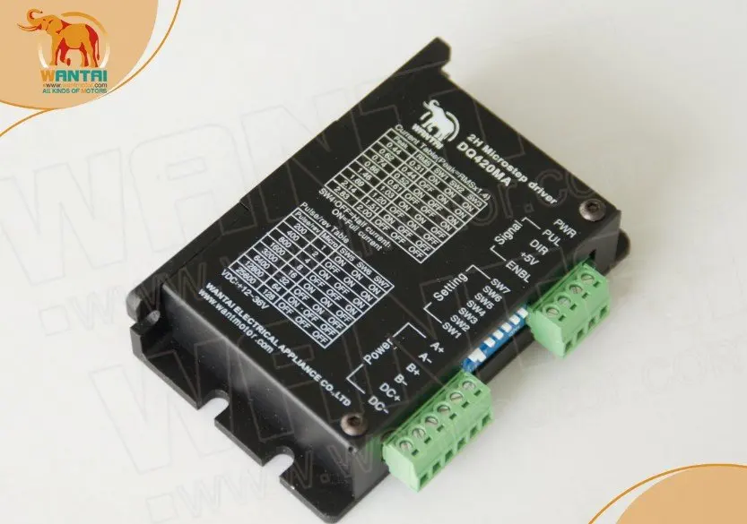 CNC Robert & Laser Mill Wantai Stepper controlador Digital 36VDC/1.7A/ 128 reemplazo M415B DQ420MA|driver wantai|stepper cncdriver stepper - AliExpress