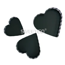 SWEETGO черное сердце поднос для торта подставка для десерта и кексов декораторы леденец шоколад хлеб тарелка торт инструменты конфеты бар формы для выпечки