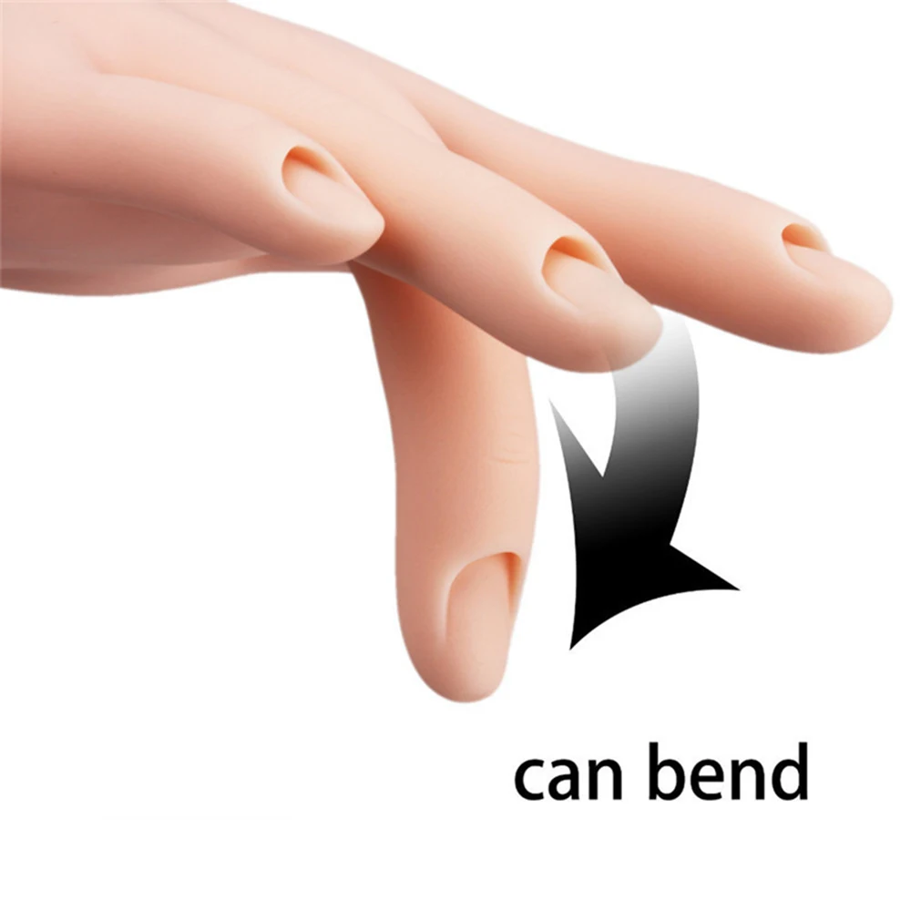 

Pro Practice Nail Art Left Hand Soft Training Display Model Hands Flexible Silicone Prosthetic Personal Salon Manicure ToolsJOYJ