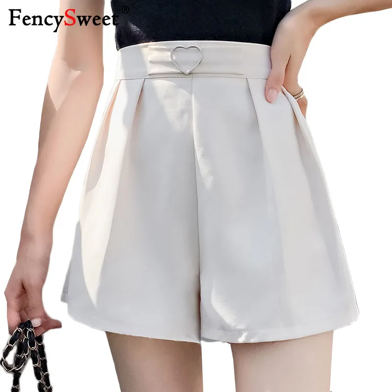 

Fencysweet 2019 Summer Chiffon Shorts Women Plus Size Wide Leg Shorts Elastic Waist Solid Casual Slim Lady Short Pants Black 2XL