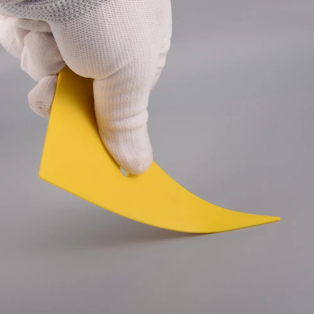 FOSHIO желтый пластиковый Ракель Go угловой автомобильный обёрточная бумага ping скребок автомобильные аксессуары оконные скребок из углеродного волокна автомобильные виниловые инструменты для обертывания