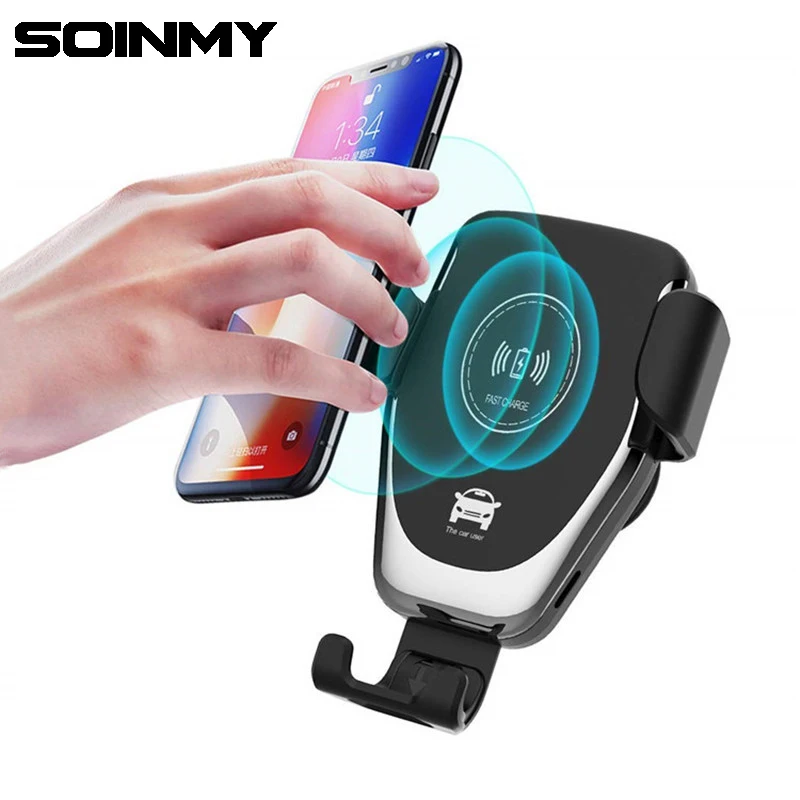 

10W QI Wireless Car Charger Phone Holder For iPhone XS Max X 8 fast Car Charger Mount Air Vent Phone Holder For Samsung s9 plus